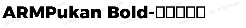 ARMPukan Bold字体转换